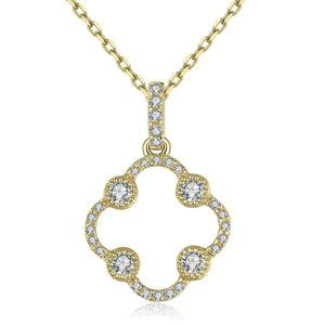 Rael Diamond Clover Style Pendant Yellow Gold
